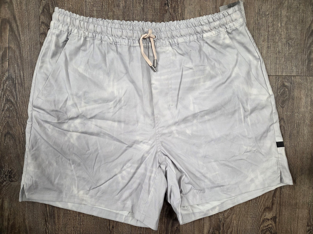 Stori NWT Gray White Marble Wash Men's Large Athletic Shorts
